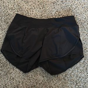 Black Lululemon running shorts
